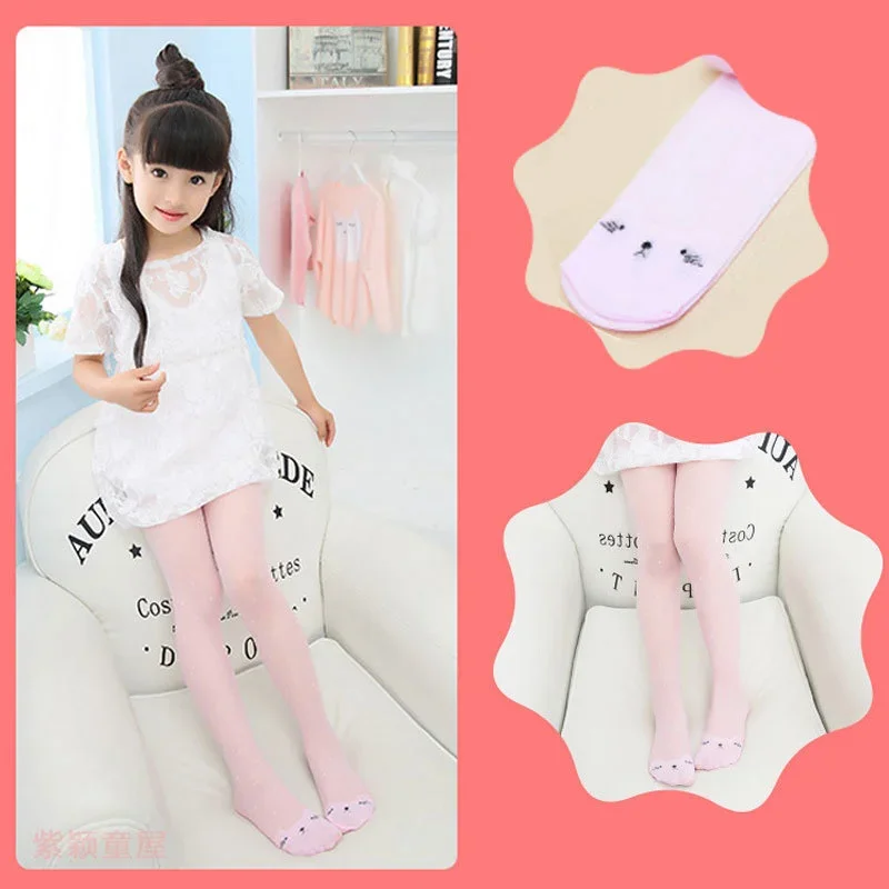 Tights Pantyhose Sheer - Pantyhose Anak Perempuan Motif Kucing Lucu