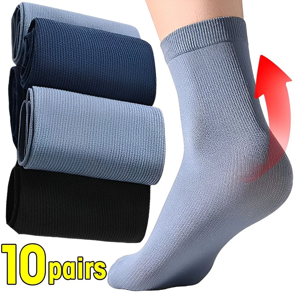 Silk Sock Bamboo - 10 pasang kaos kaki pria modis
