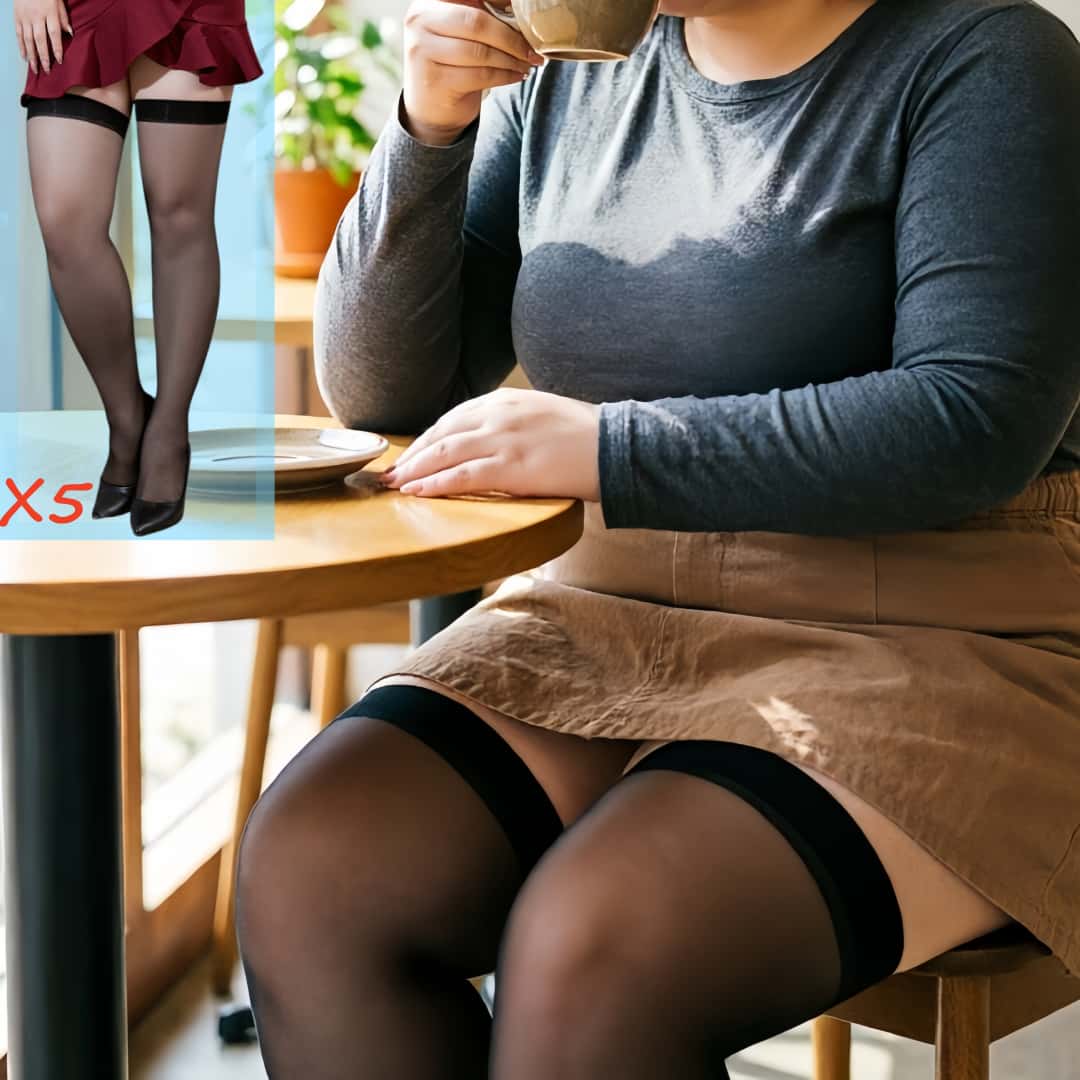 Thigh High Sock Stay Up - 5 pasang Stoking Setinggi Paha Ukuran