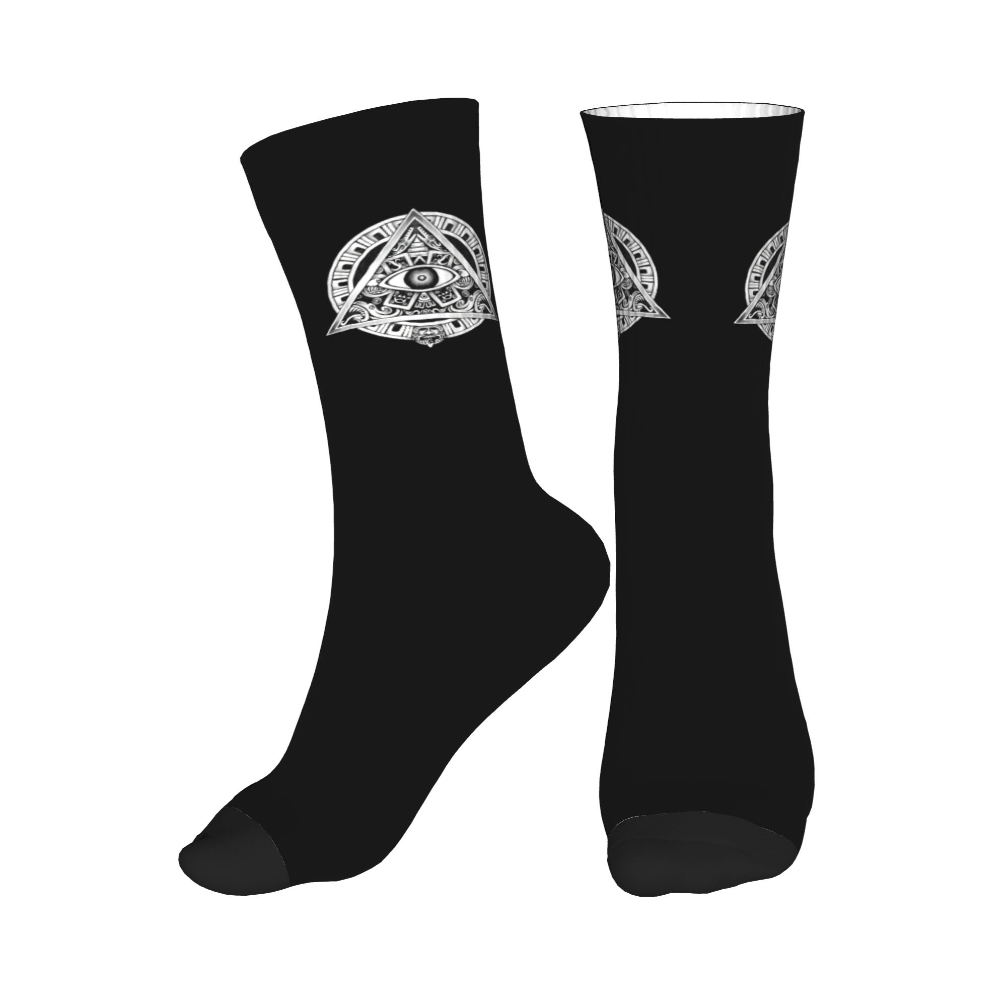 Dress Sock Men - Kaus Kaki Pria Motif Illuminati Kuno,