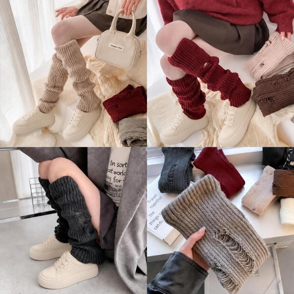 Penghangat Kaki Rajutan Hangat - Boot Sock Slouchy ulasan dan harga