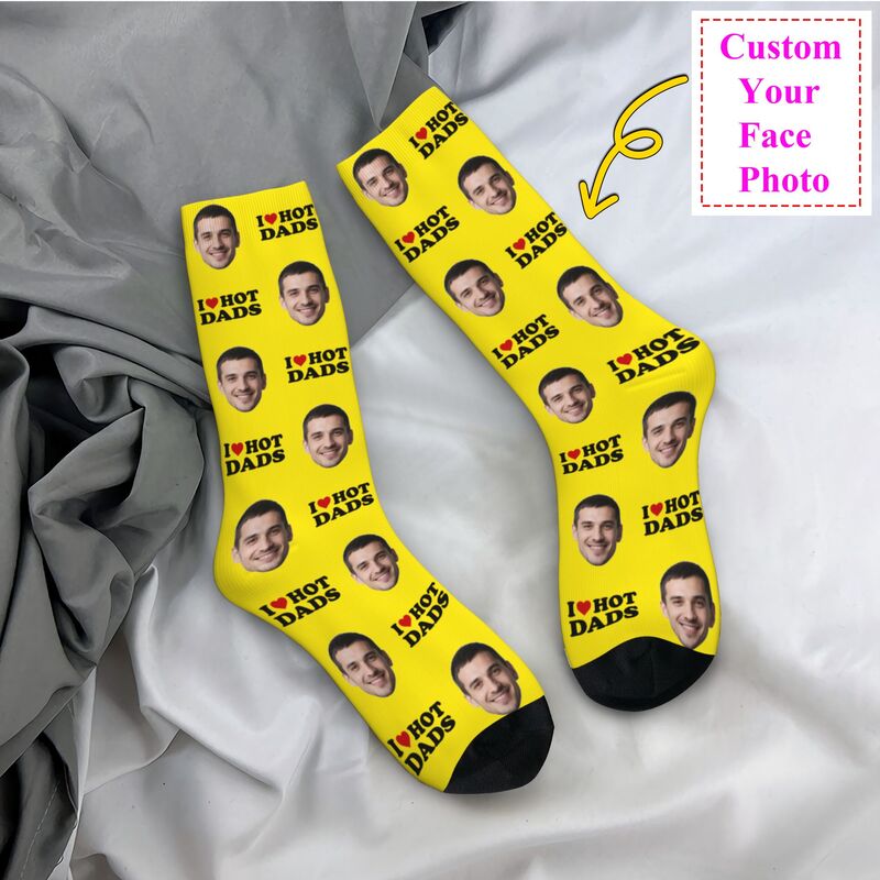 Kaos Kaki Custom I Love Hot Da - Dress Sock Men ulasan dan harga
