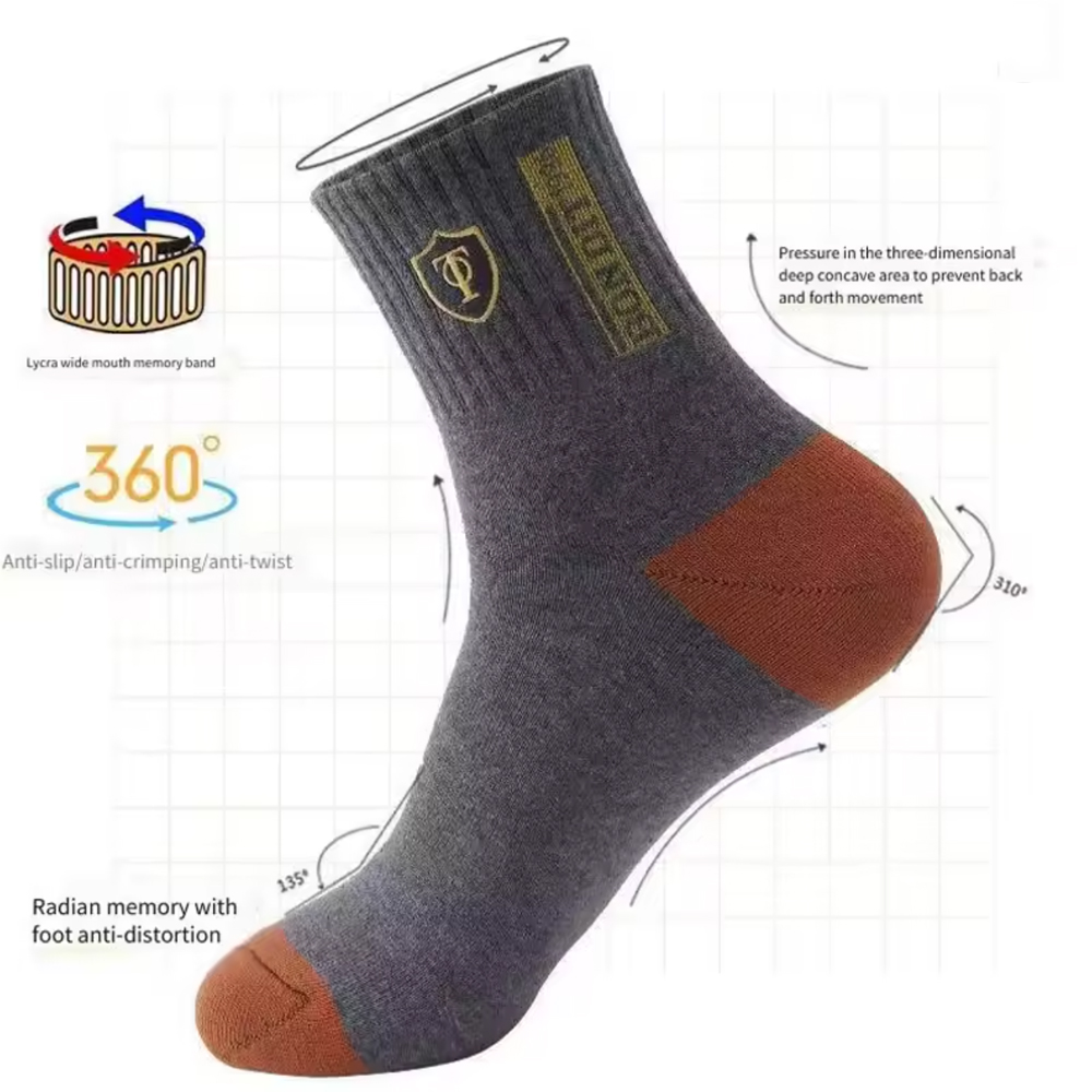 Kaos Kaki Pria 5/10 Pasang Pre - Cotton Crew Sock Pack ulasan dan harga
