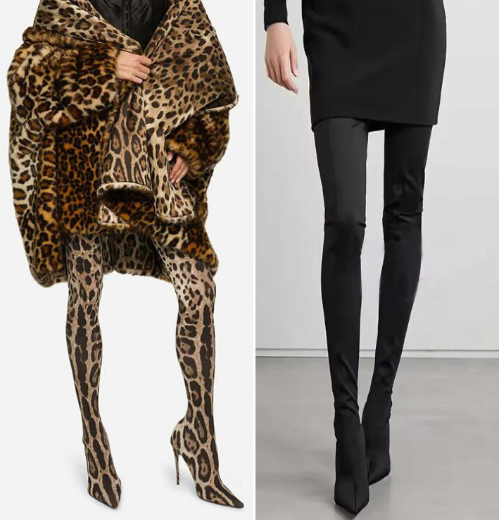 Sepatu Boots Stiletto Tinggi M - Knee High Sock Women ulasan dan harga