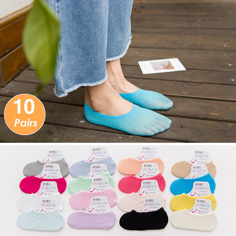 5 Pasang 10 Buah Kaus Kaki Wan - Invisibility Sock Loafer ulasan dan harga