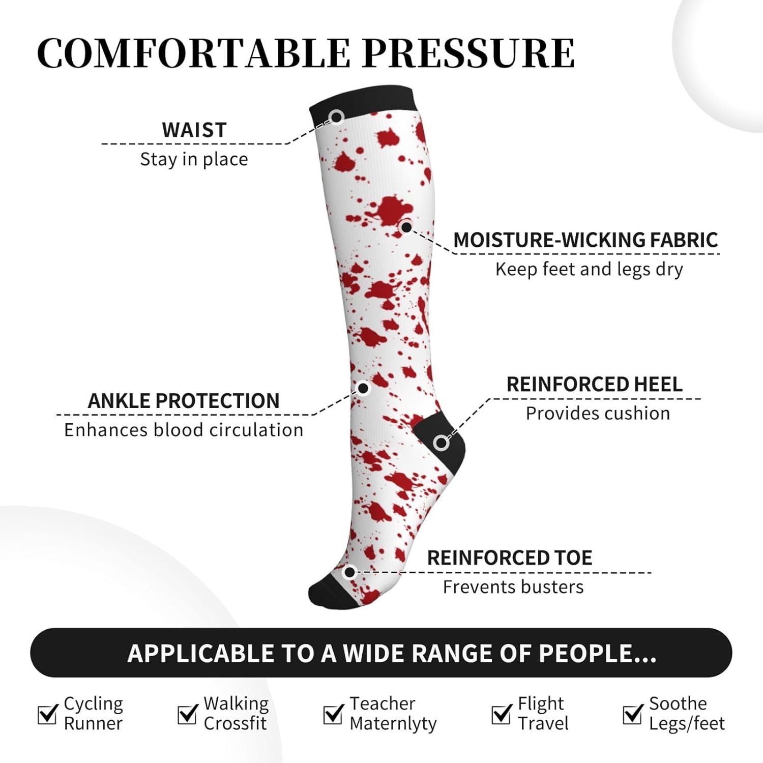 Kaos Kaki Kompresi Setinggi Be - Knee High Sock Women ulasan dan harga