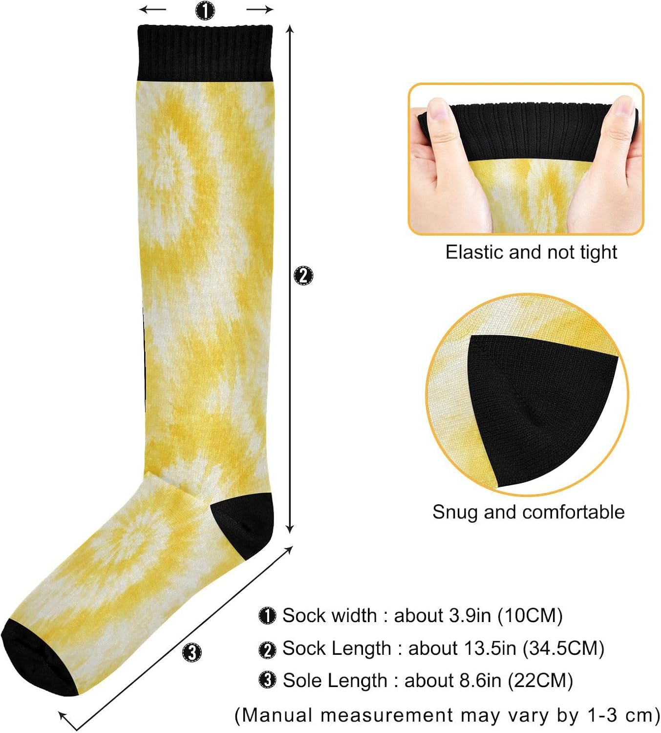 Kaus Kaki Kompresi Tie-dye Kun - Knee High Sock Women ulasan dan harga
